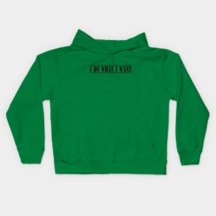 I Do What I Want Funny, Sarcastic, Witty Saying Kids Hoodie